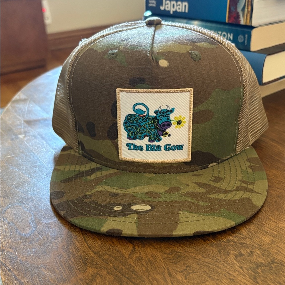 Camouflage Trucker Hat: The Blu Cow